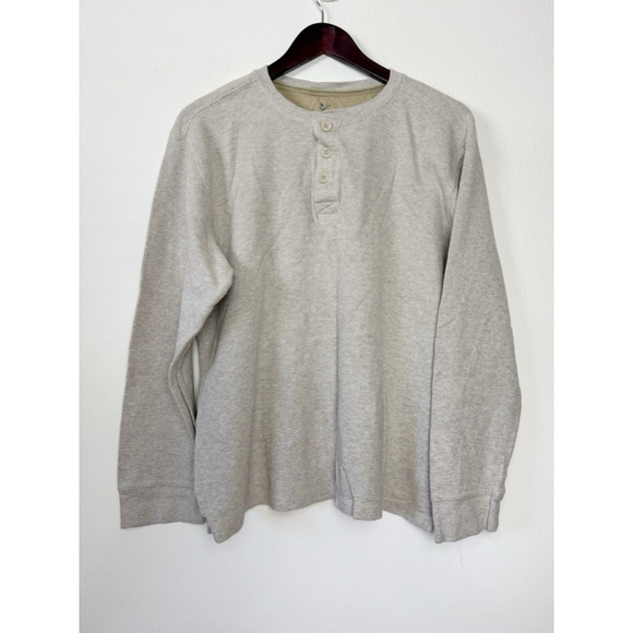 Outdoor Life Other - Outdoor Life Men’s Henley Shirt Medium Tan Long Sleeve Casual Pullover Cotton Wo